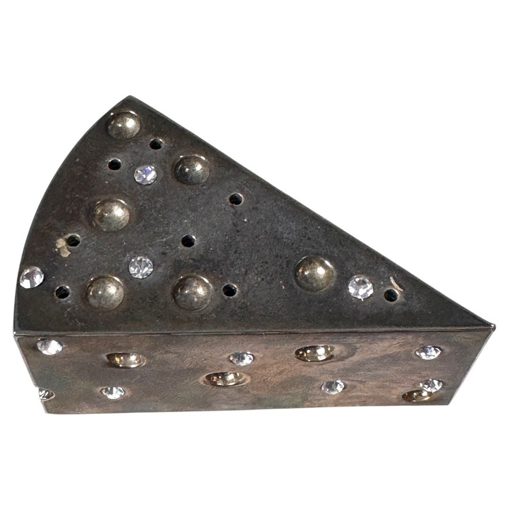Elegance Silver Plated Cheese Knife Set‎ Rhinestone Mouse Appetizer Picks - Picture 2 of 4